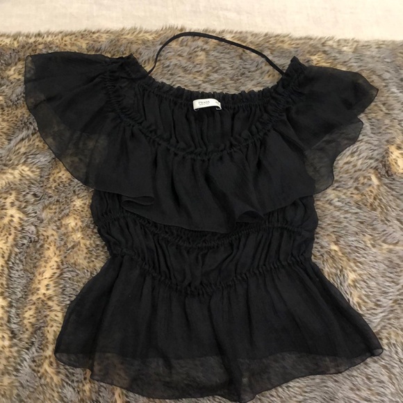 Prada Tops - Prada Vintage Black Silk Peasant top